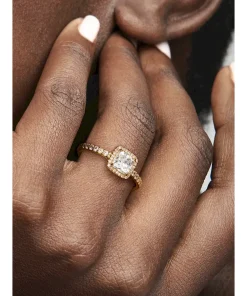 Alternative view of FINAL SALE - Square Sparkle Halo Ring