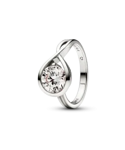 Pandora Infinite 14k White Gold Lab-grown Diamond Ring