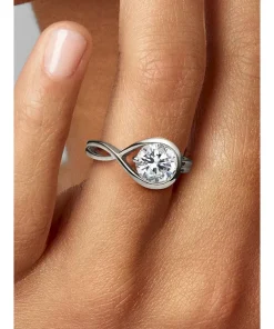 Alternative view of Pandora Infinite 14k White Gold Lab-grown Diamond Ring