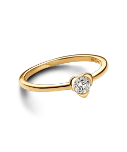 Alternative view of Pandora Talisman 14k Gold Lab-grown Diamond Heart Ring