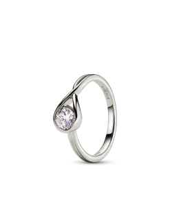 Pandora Infinite 14k White Gold Lab-grown Diamond Ring