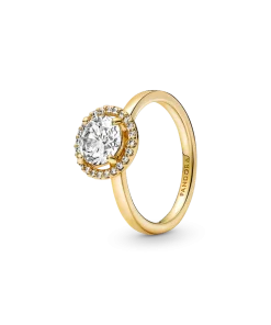 Sparkling Round Halo Ring