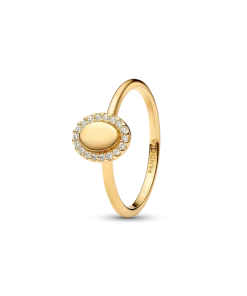 Engravable Oval Halo Ring