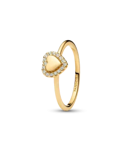 Engravable Heart Halo Ring