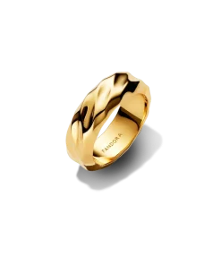 Rippled Wide Band Ring
