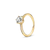 Clear Sparkling Crown Solitaire Ring