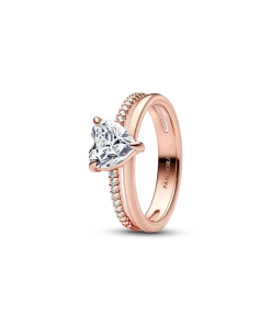 Double Band Heart Ring