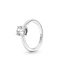 Alternative view of Light As Air Solitaire Stacking Ring Set