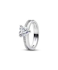 Double Band Heart Ring