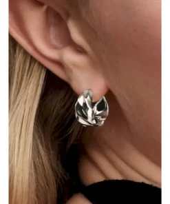 Alternative view of Rippled Small Hoop Earrings