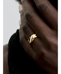 Alternative view of Rippled Wide Band Ring