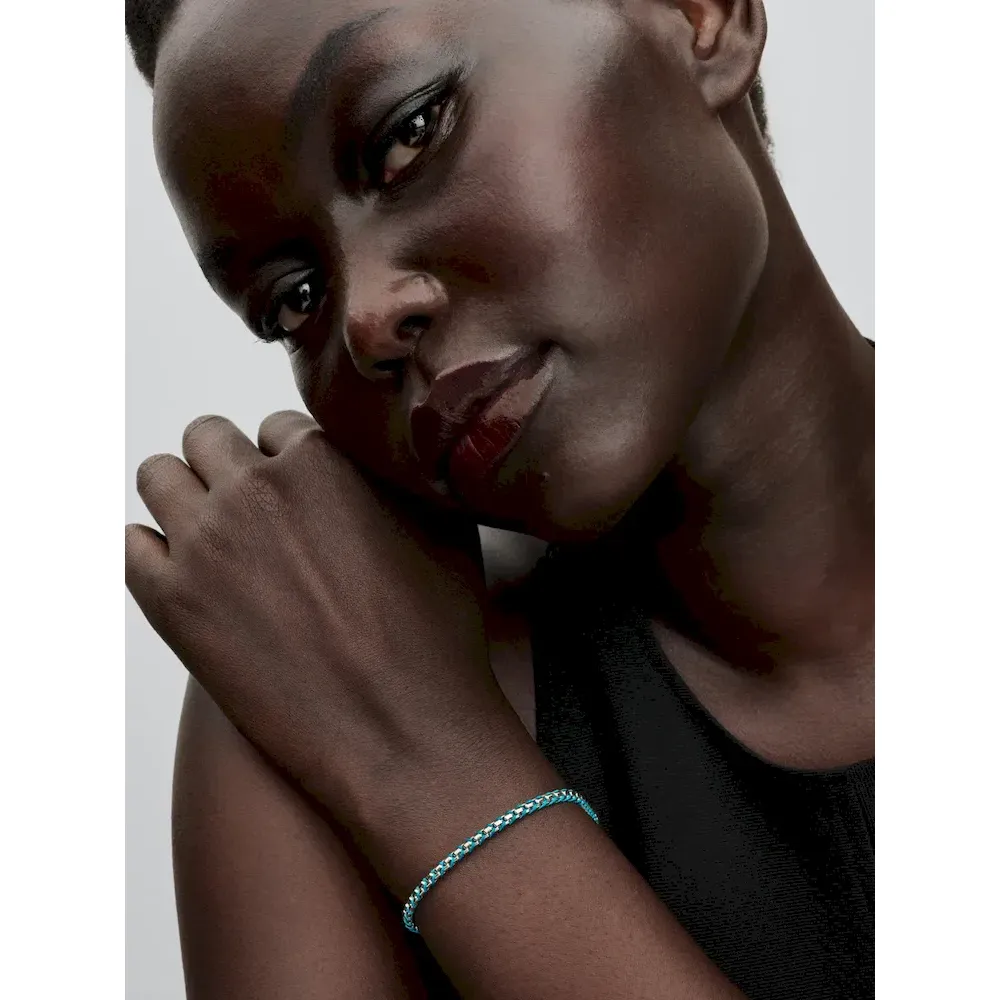 Blue Cord Snake Chain Bracelet - Image 4