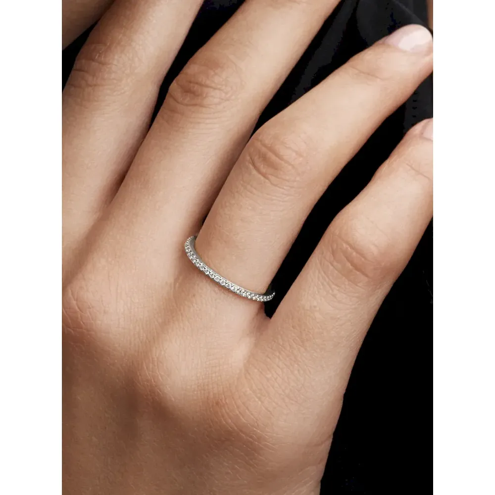 Pandora Era Lab-Grown Diamond Half Eternity Pavé Band Ring - Image 4