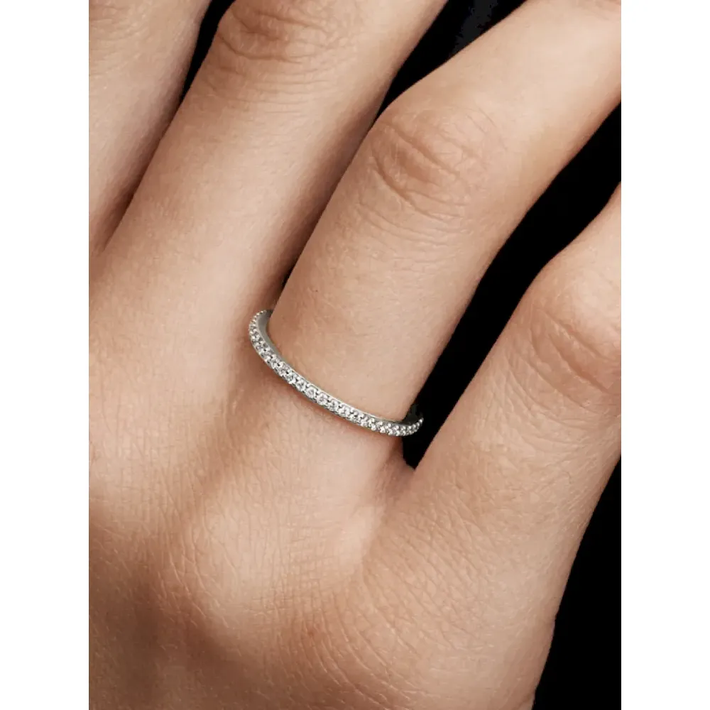 Pandora Era Lab-Grown Diamond Half Eternity Pavé Band Ring - Image 3