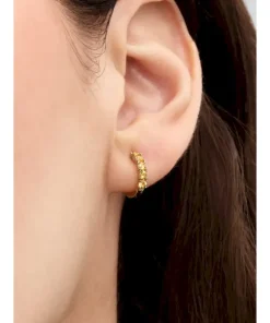 Alternative view of Yellow Huggie Earrings