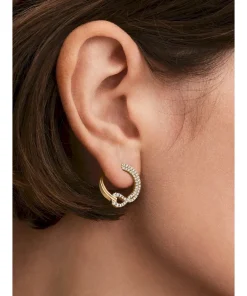 Alternative view of Pandora Infinite Lab-grown Diamond Pavé Open Circle Stud Earrings