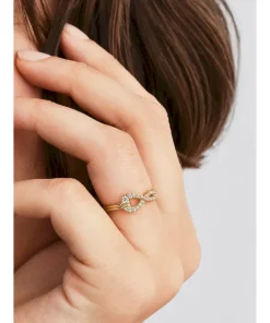 Alternative view of Pandora Infinite Lab-grown Diamond Pavé Double Row Ring