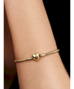 Alternative view of Heart Clasp Snake Chain Bracelet