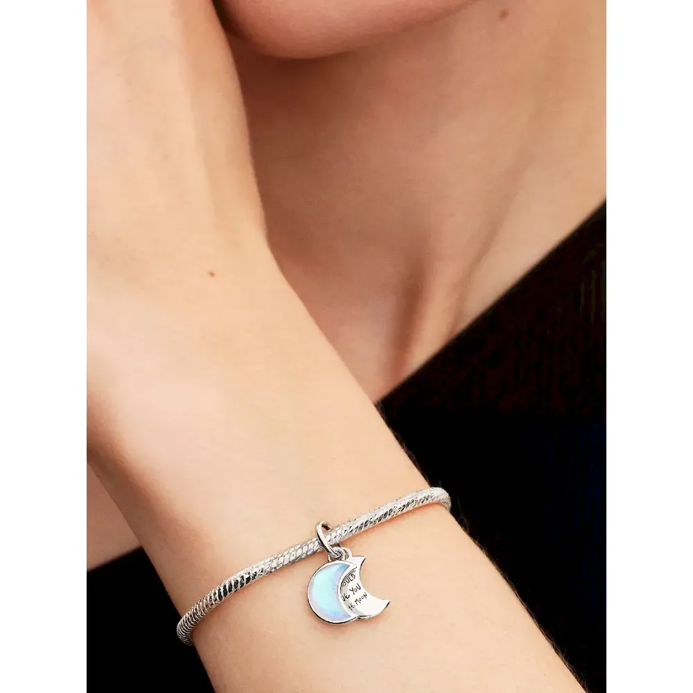 Crescent Moon Double Dangle Charm - Image 3