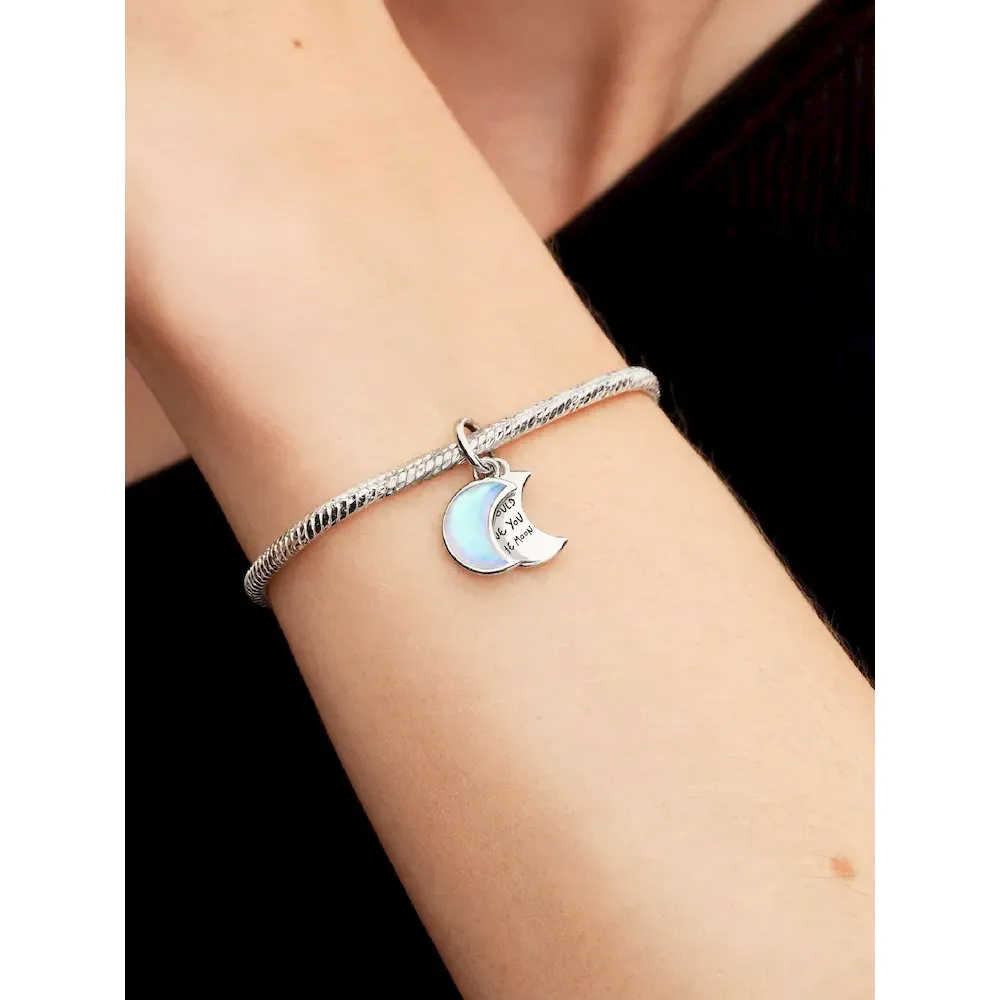 Crescent Moon Double Dangle Charm - Image 2