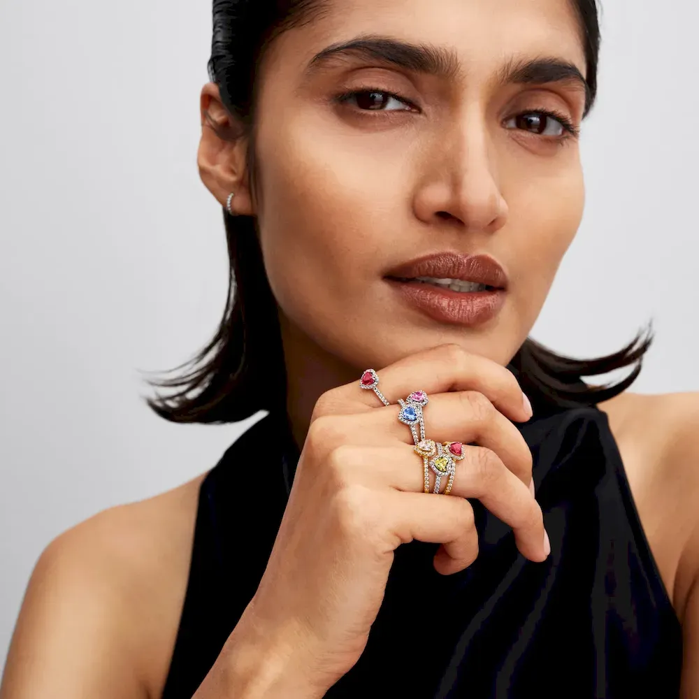 Elevated Pink Heart Ring - Image 3