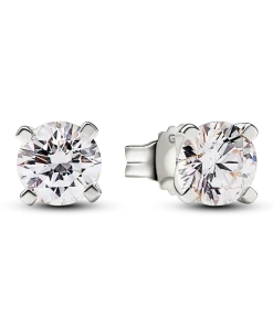 Pandora Era 14k White Gold Lab-grown Diamond Earrings