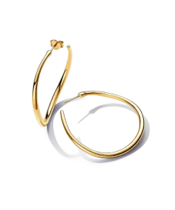 Organically Shaped 42 mm Open Hoop Earrings