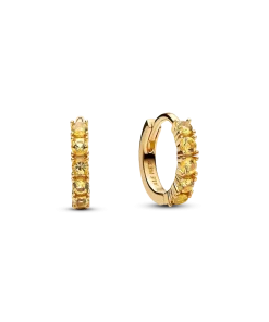 Yellow Huggie Earrings