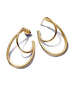 Organically Shaped Double Hoop Earrings