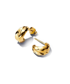 Rippled Open Hoop Earrings