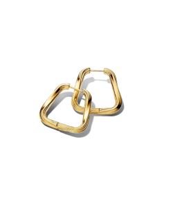 Twisted Triangle Large Hoop Earrings
