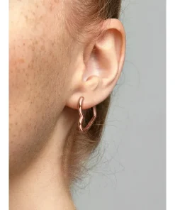 Alternative view of Asymmetrical Heart Hoop Earrings