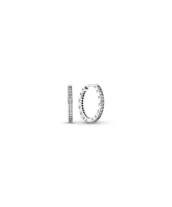 Sparkle and Pandora Logo Hoop Earrings