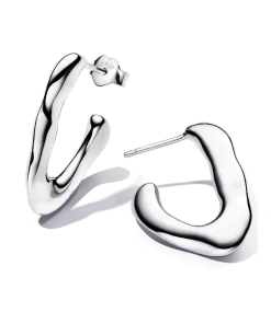 Organically V-shaped Open Hoop Earrings