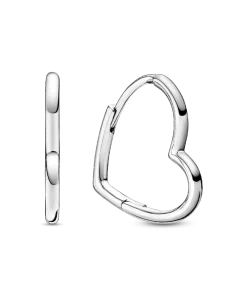 Asymmetrical Heart Hoop Earrings