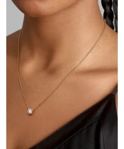 Alternative view of Pandora Era 14k Gold Lab-grown Diamond Pendant Necklace