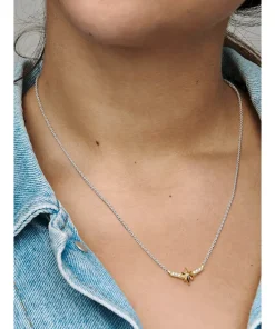 Alternative view of FINAL SALE - Marvel Captain Marvel Octogram Star Two tone Pendant Necklace