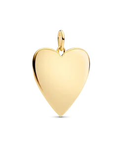 Alternative view of Engravable Oversized Heart Tag Pendant Necklace
