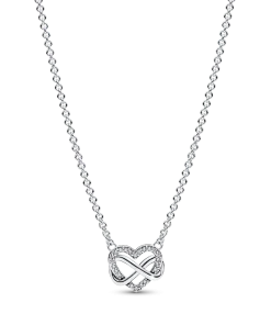 Alternative view of Sparkling Infinity Heart Necklace Set
