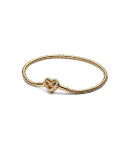 Sparkling Infinity Heart Clasp Snake Chain Bracelet