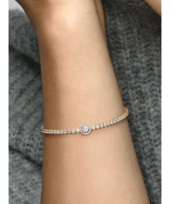 Alternative view of Sparkling Halo Tennis Bracelet