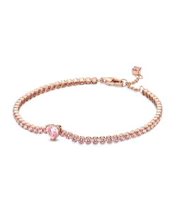 Sparkling Heart Tennis Bracelet