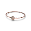 FINAL SALE - Pandora Moments Sparkling Snowflake Clasp Bangle