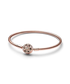 FINAL SALE - Pandora Moments Sparkling Snowflake Clasp Bangle