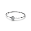 FINAL SALE - Pandora Moments Sparkling Snowflake Clasp Bangle