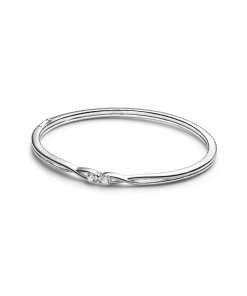Pandora Infinite Sterling Silver Double-Facing Lab-grown Diamond Bangle