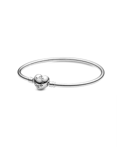 Pandora Moments Heart Clasp Bangle