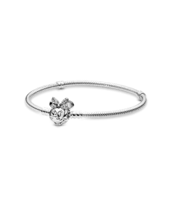 Disney Pandora Moments Pavé Minnie Mouse Clasp Snake Chain Bracelet