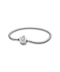 Pandora Moments Sparkling Crown O Snake Chain Bracelet
