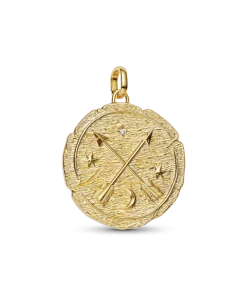 Crossing Arrows Oversized Medallion Charm